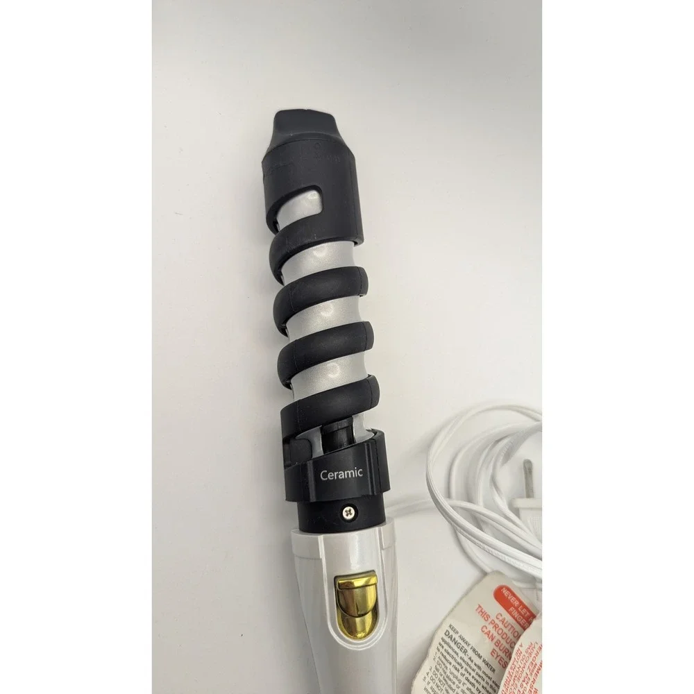 Elle Ceramic‎ Spiral Curling Iron EL8410-WHT White Gold 19mm-32mm Hair Stylist